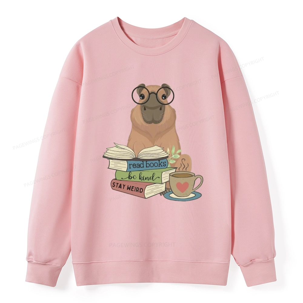 Pagewings Capybara Reading Unisex Classic Sweatshirt