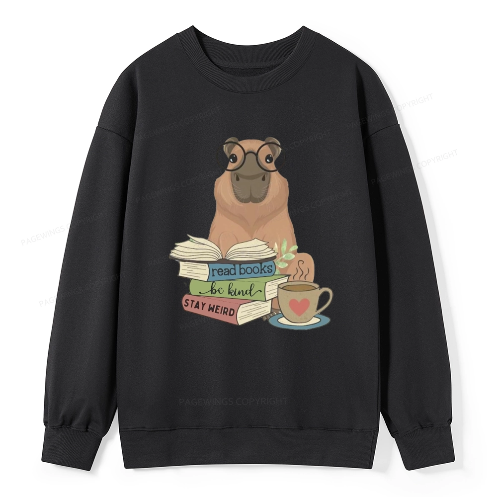 Pagewings Capybara Reading Unisex Classic Sweatshirt