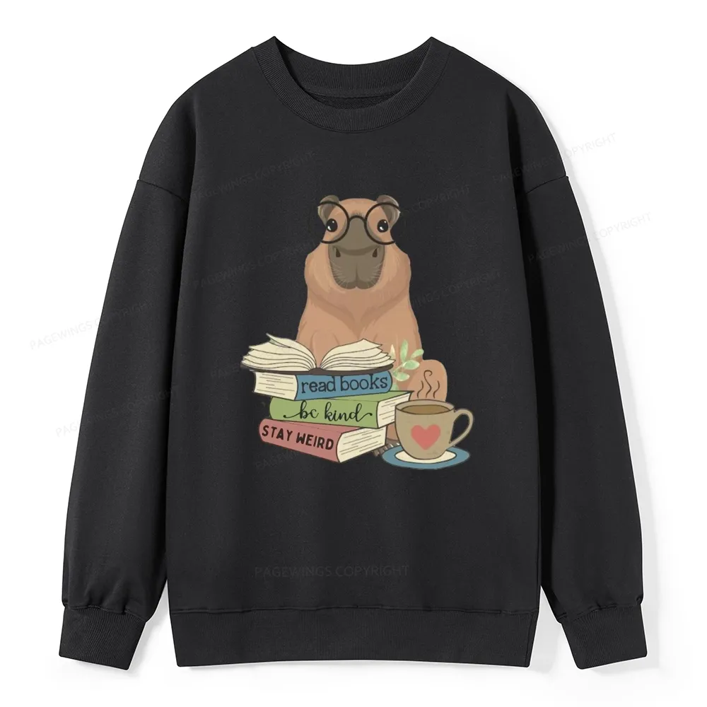 Pagewings Capybara Reading Unisex Classic Sweatshirt
