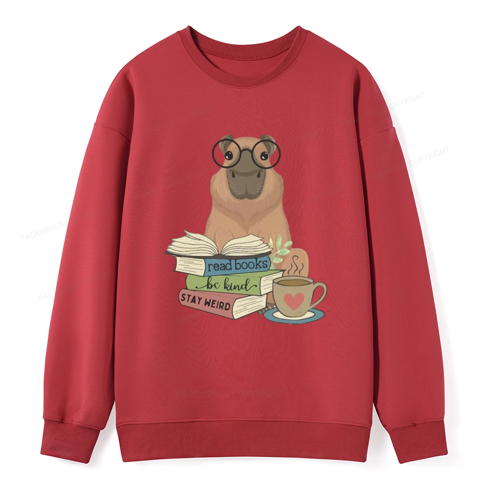 Pagewings Capybara Reading Unisex Classic Sweatshirt