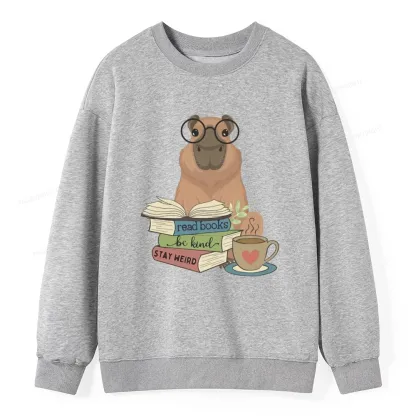 Pagewings Capybara Reading Unisex Classic Sweatshirt