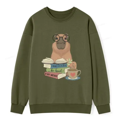 Pagewings Capybara Reading Unisex Classic Sweatshirt
