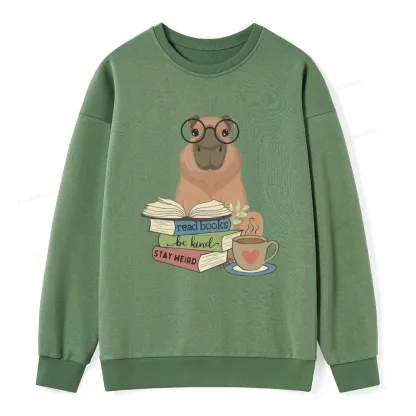 Pagewings Capybara Reading Unisex Classic Sweatshirt