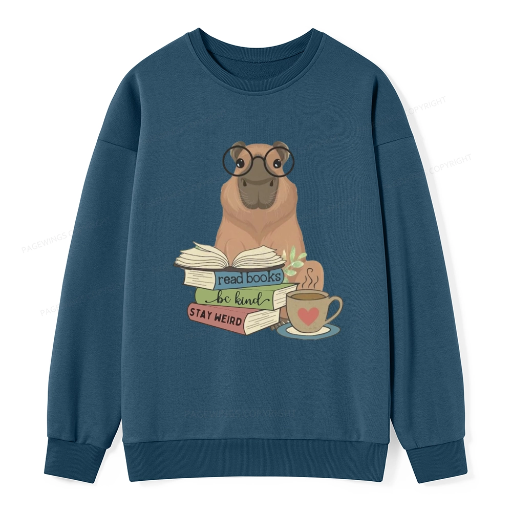 Pagewings Capybara Reading Unisex Classic Sweatshirt