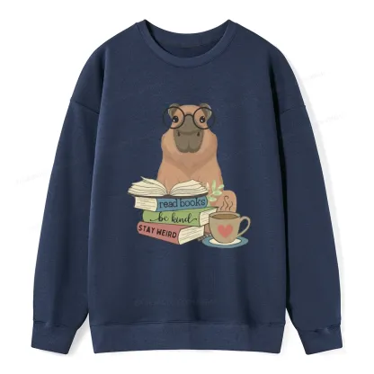 Pagewings Capybara Reading Unisex Classic Sweatshirt
