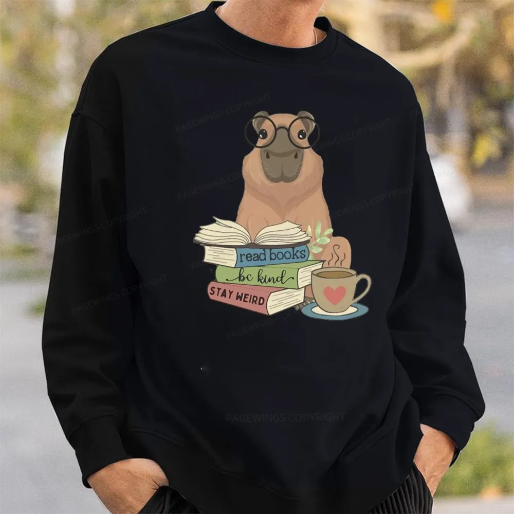 Pagewings Capybara Reading Unisex Classic Sweatshirt