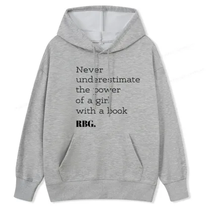 Pagewings Never Underestimate The Power Of a Girl With a Book Unisex Classic Hoodie