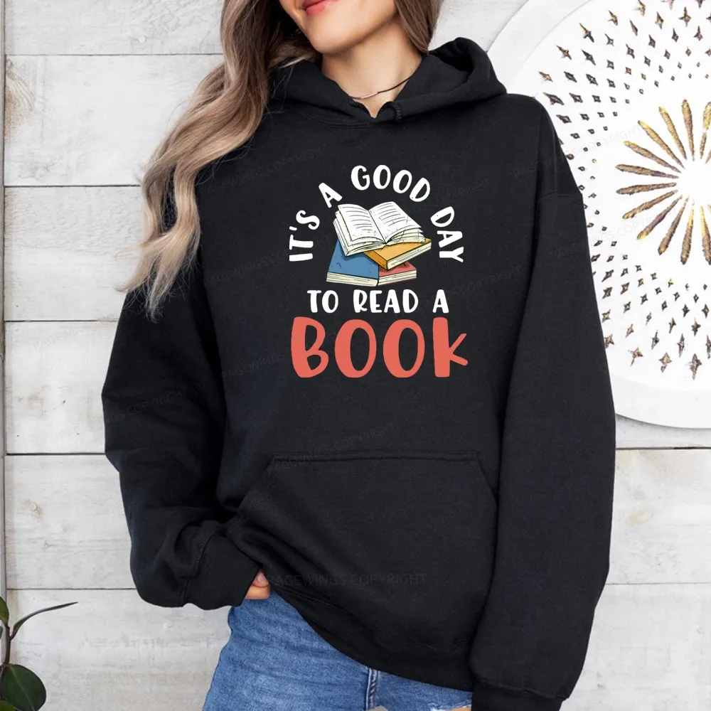 Pagewings It’s a Good Day to Read a Book Unisex Classic Hoodie