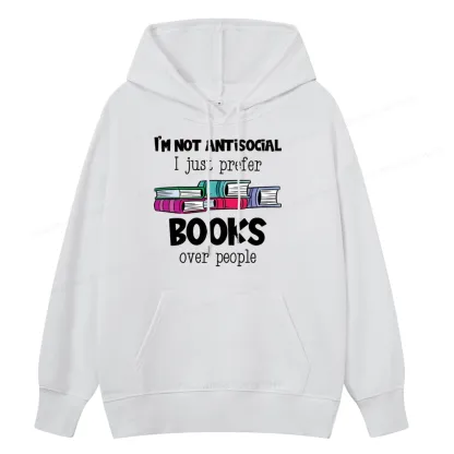Pagewings Not Antisocial I Just Prefer Books Unisex Classic Hoodie