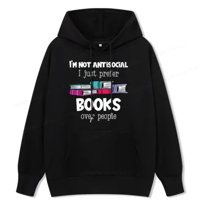 Pagewings Not Antisocial I Just Prefer Books Unisex Classic Hoodie