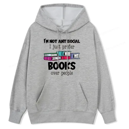 Pagewings Not Antisocial I Just Prefer Books Unisex Classic Hoodie