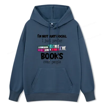Pagewings Not Antisocial I Just Prefer Books Unisex Classic Hoodie