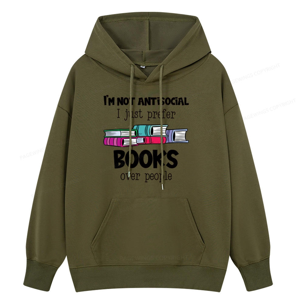 Pagewings Not Antisocial I Just Prefer Books Unisex Classic Hoodie