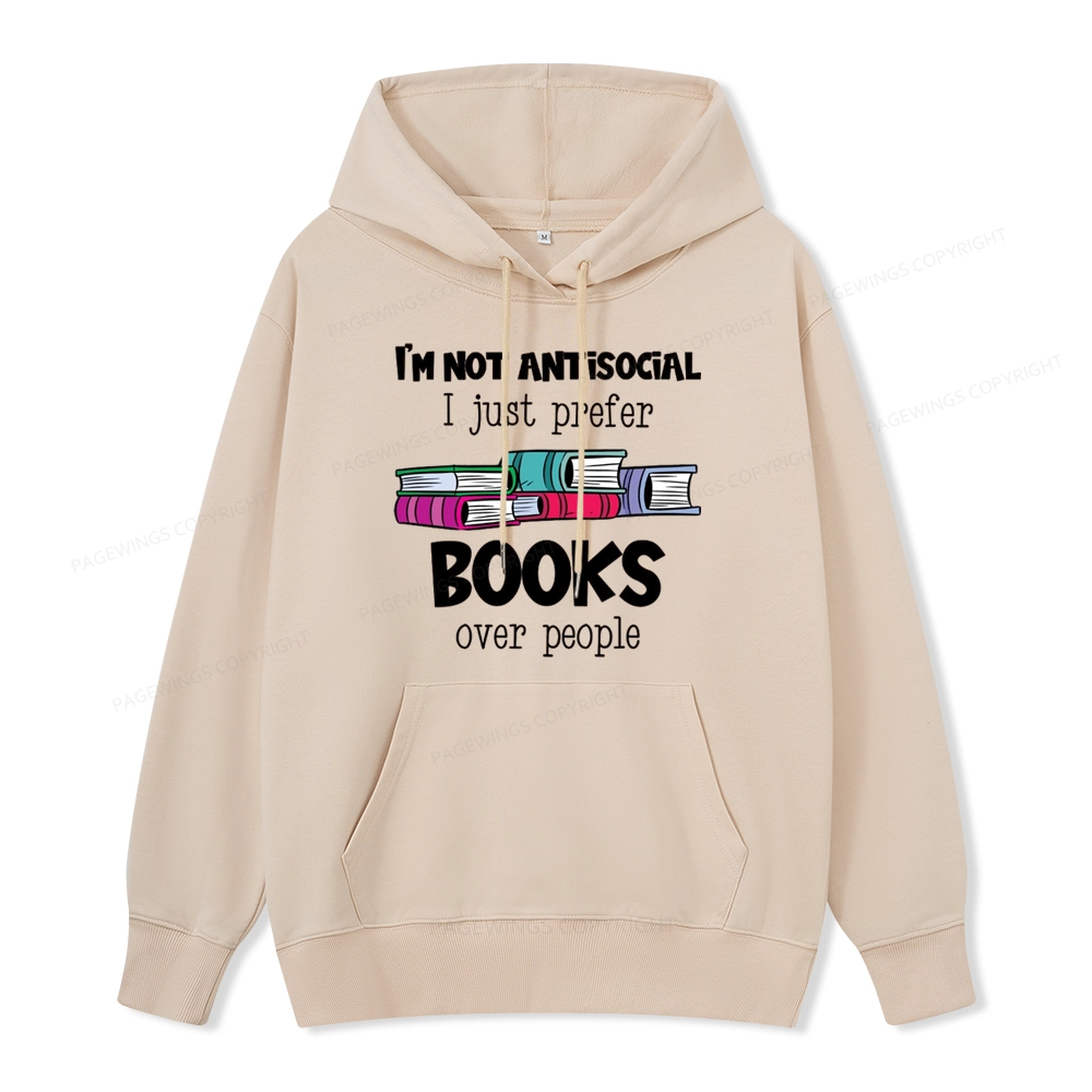 Pagewings Not Antisocial I Just Prefer Books Unisex Classic Hoodie