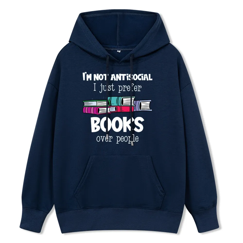Pagewings Not Antisocial I Just Prefer Books Unisex Classic Hoodie