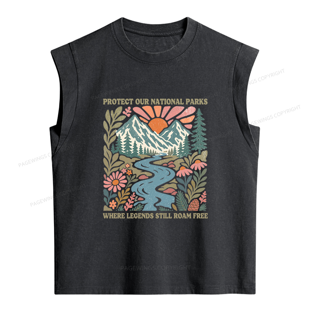 Pagewings National Parks Women's Washed Tank Top