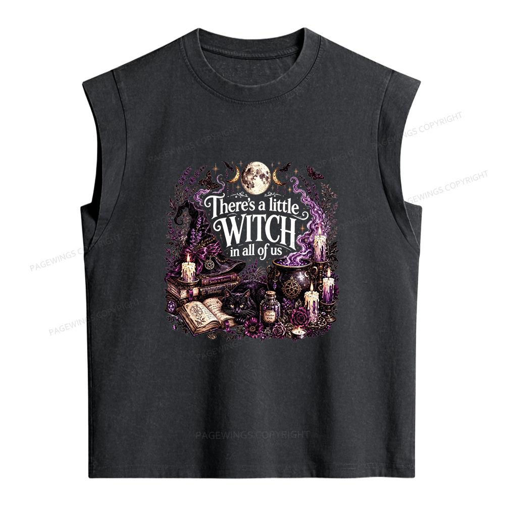 Pagewings Mystical Witchy Women's Washed Tank Top