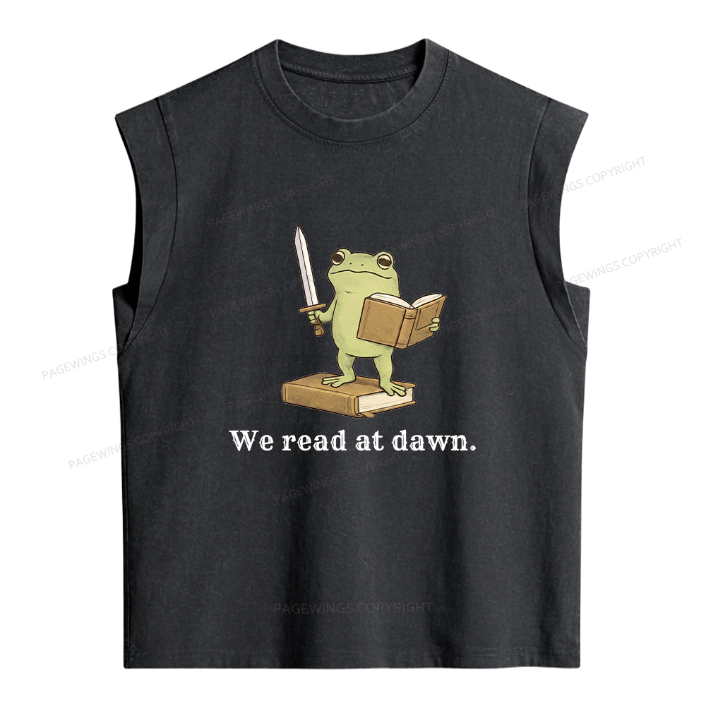 Pagewings We Read At Dawn Women's Washed Tank Top
