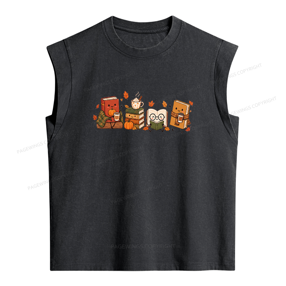Pagewings Cozy Book Lover Women's Washed Tank Top