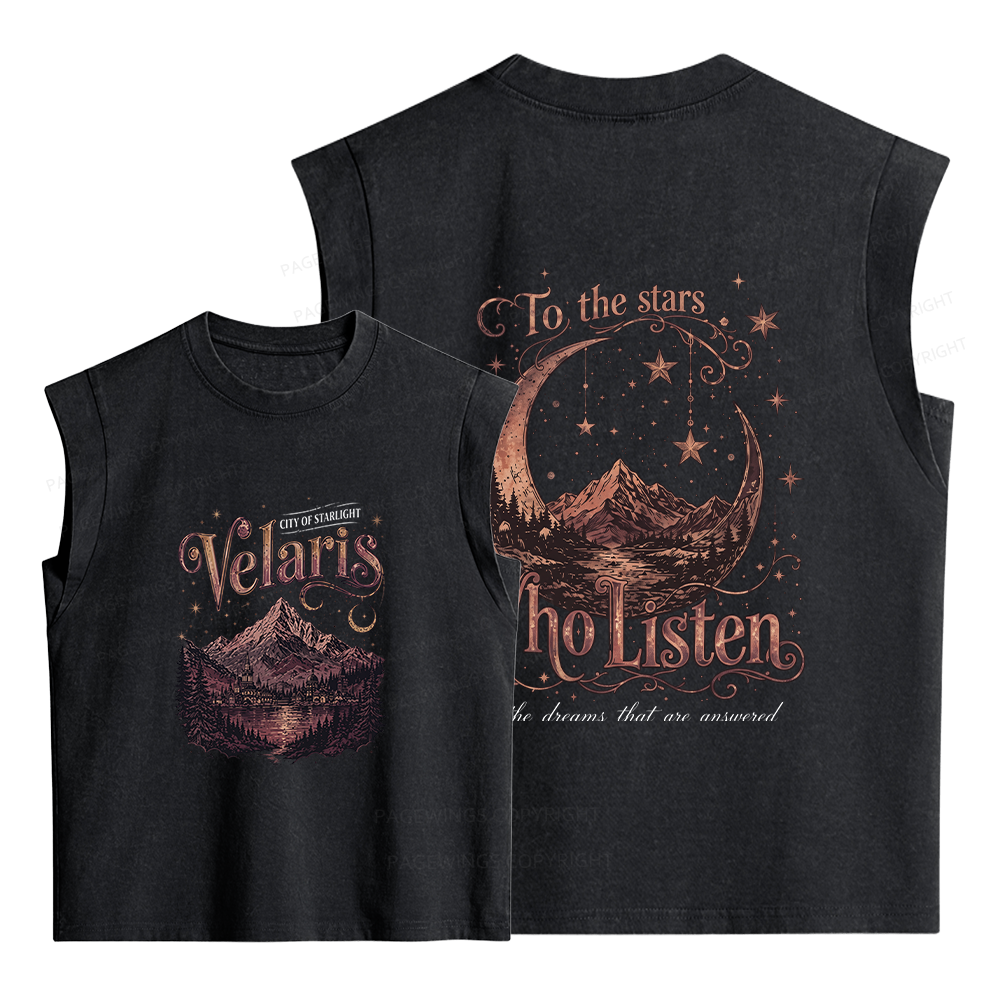 Pagewings Fantasy Bookish Women's Washed Tank Top
