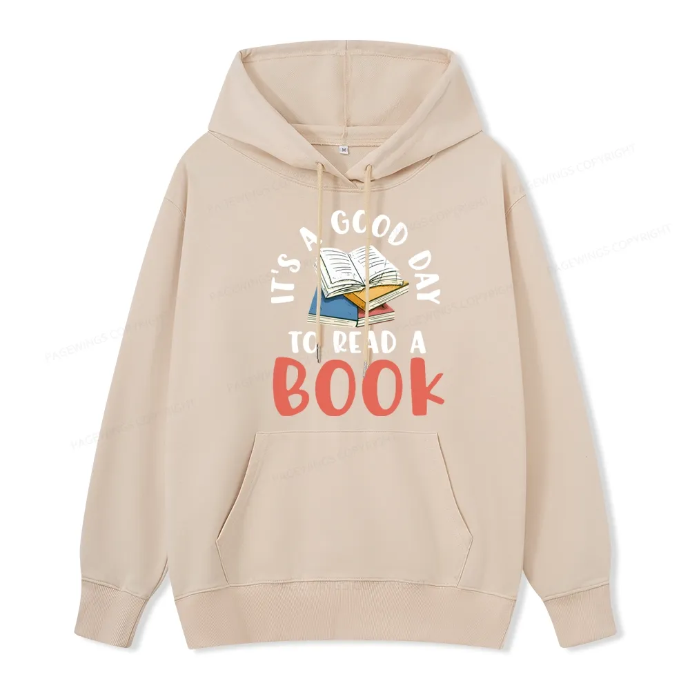Pagewings It’s a Good Day to Read a Book Unisex Classic Hoodie