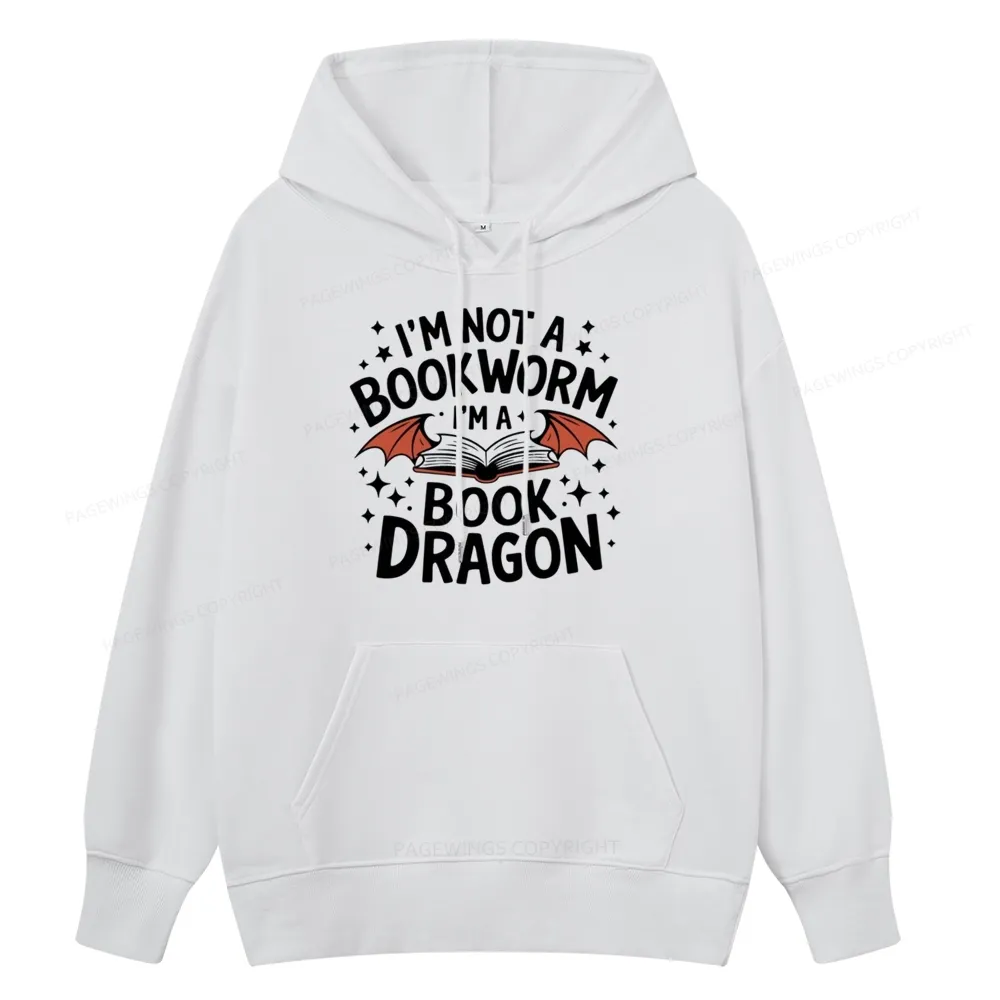Pagewings I'm Not A Bookworm I'm A Book Dragon Unisex Classic Hoodie