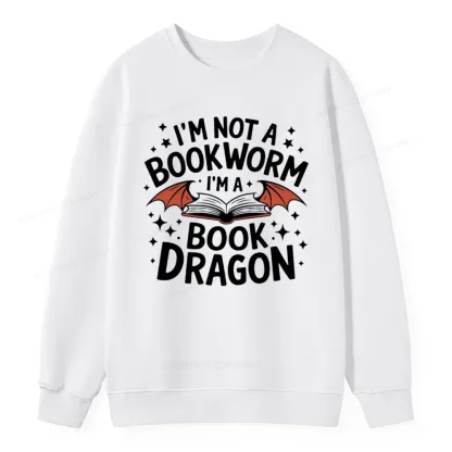 Pagewings I'm Not A Bookworm I'm A Book Dragon Unisex Classic Sweatshirt