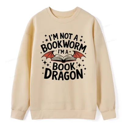 Pagewings I'm Not A Bookworm I'm A Book Dragon Unisex Classic Sweatshirt