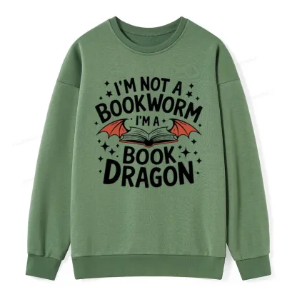 Pagewings I'm Not A Bookworm I'm A Book Dragon Unisex Classic Sweatshirt
