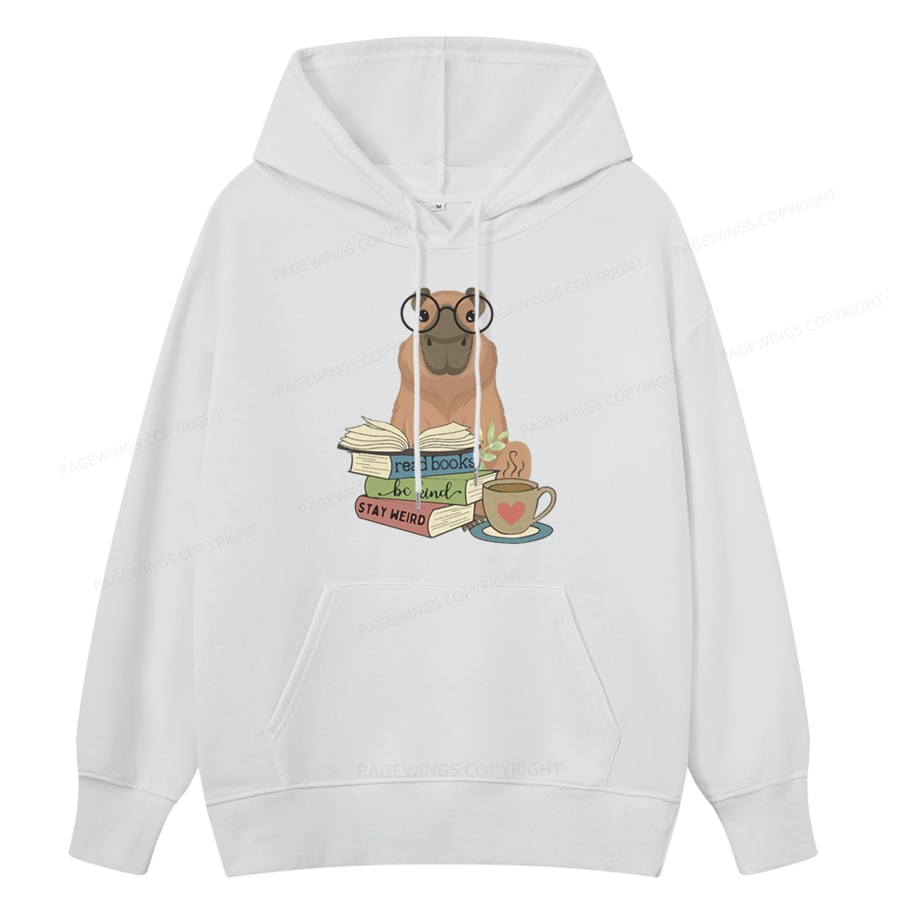 Pagewings Capybara Reading Unisex Classic Hoodie