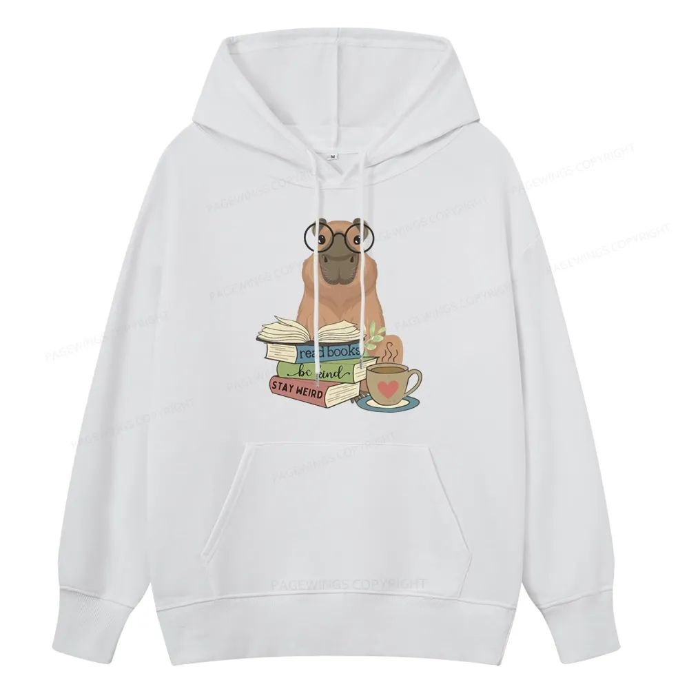 Pagewings Capybara Reading Unisex Classic Hoodie