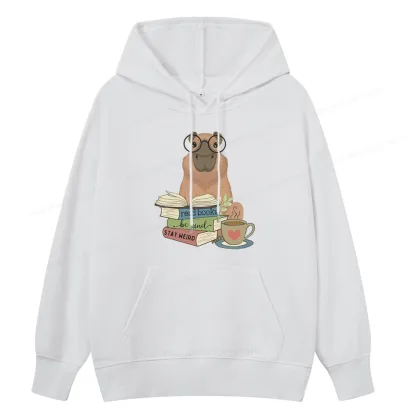 Pagewings Capybara Reading Unisex Classic Hoodie