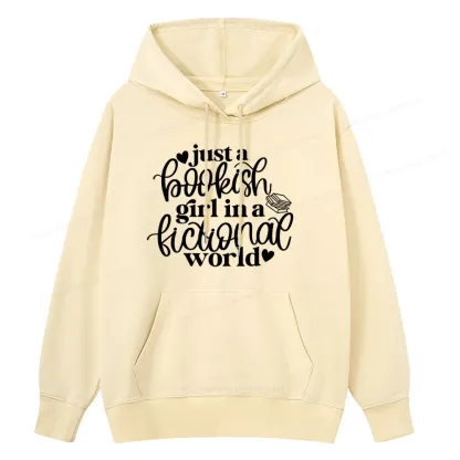 Pagewings Just A Bookish Girl In A Fictional World Unisex Classic Hoodie