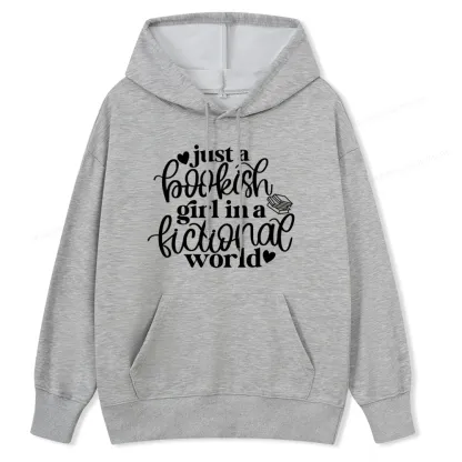 Pagewings Just A Bookish Girl In A Fictional World Unisex Classic Hoodie