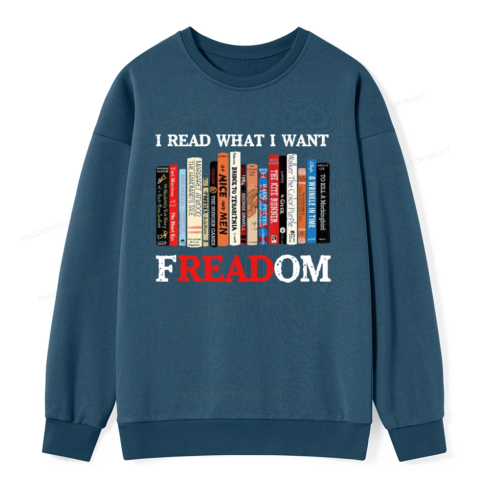 Pagewings I Read What I Want Banned Books Unisex Classic Sweatshirt