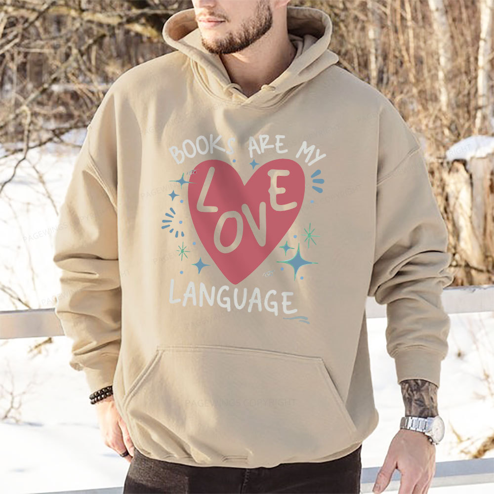 Pagewing Books Are My Love Language Unisex Classic Hoodie