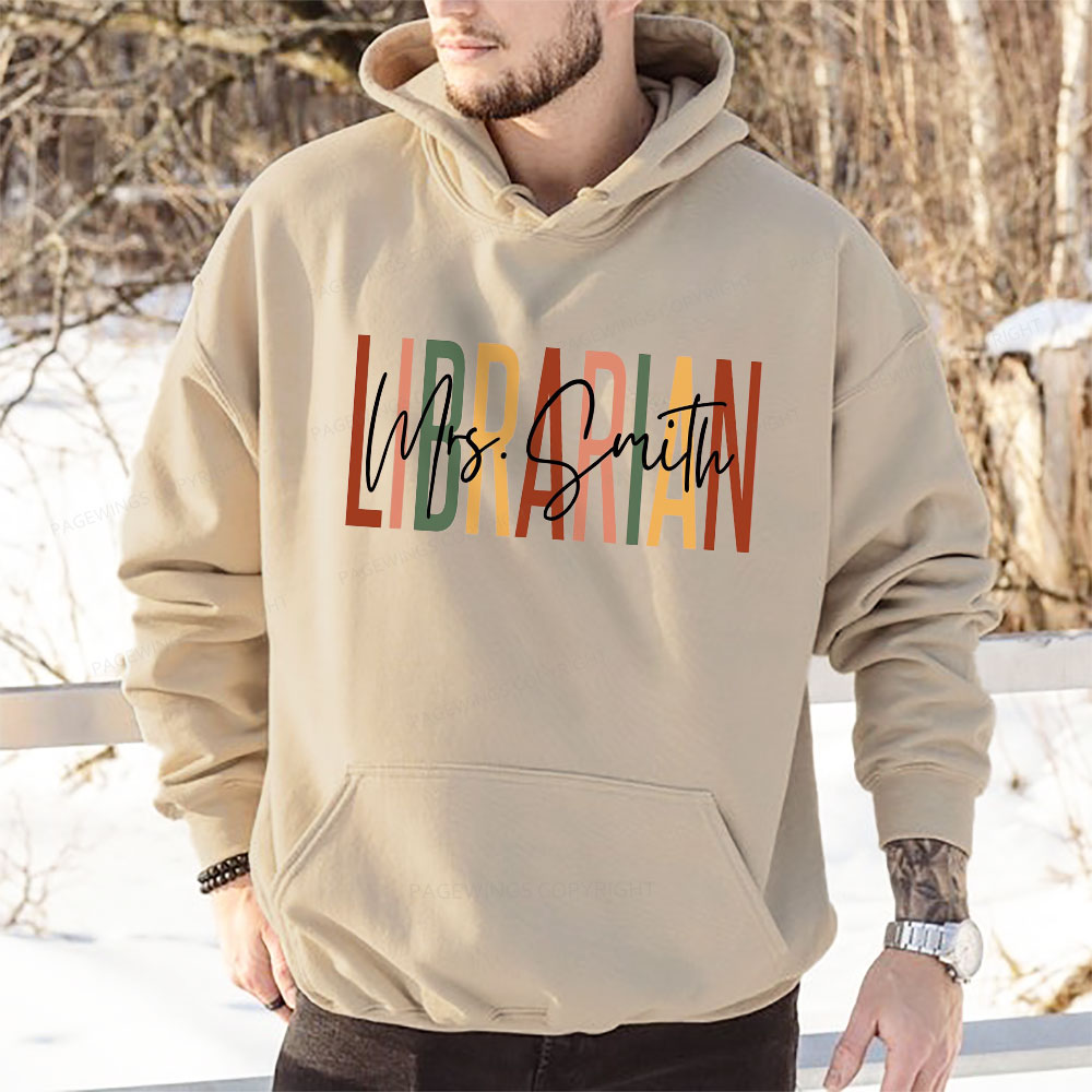Pagewing Personalized Librarian Unisex Classic Hoodie