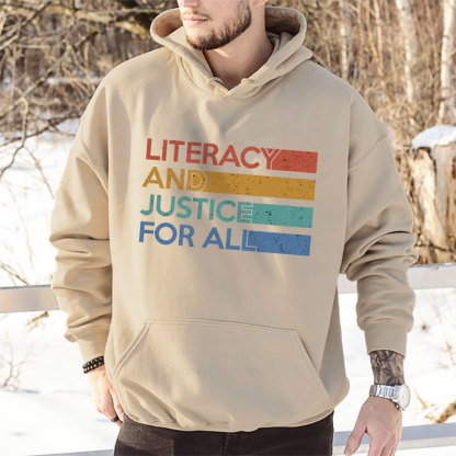 Pagewing Literacy and Justice For All Unisex Classic Hoodie