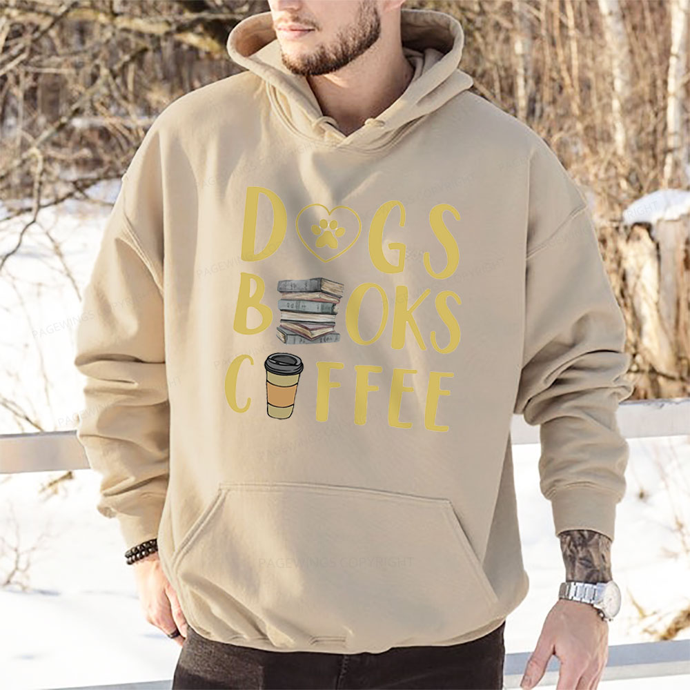 Pagewing Dogs, Books, Coffee Unisex Classic Hoodie