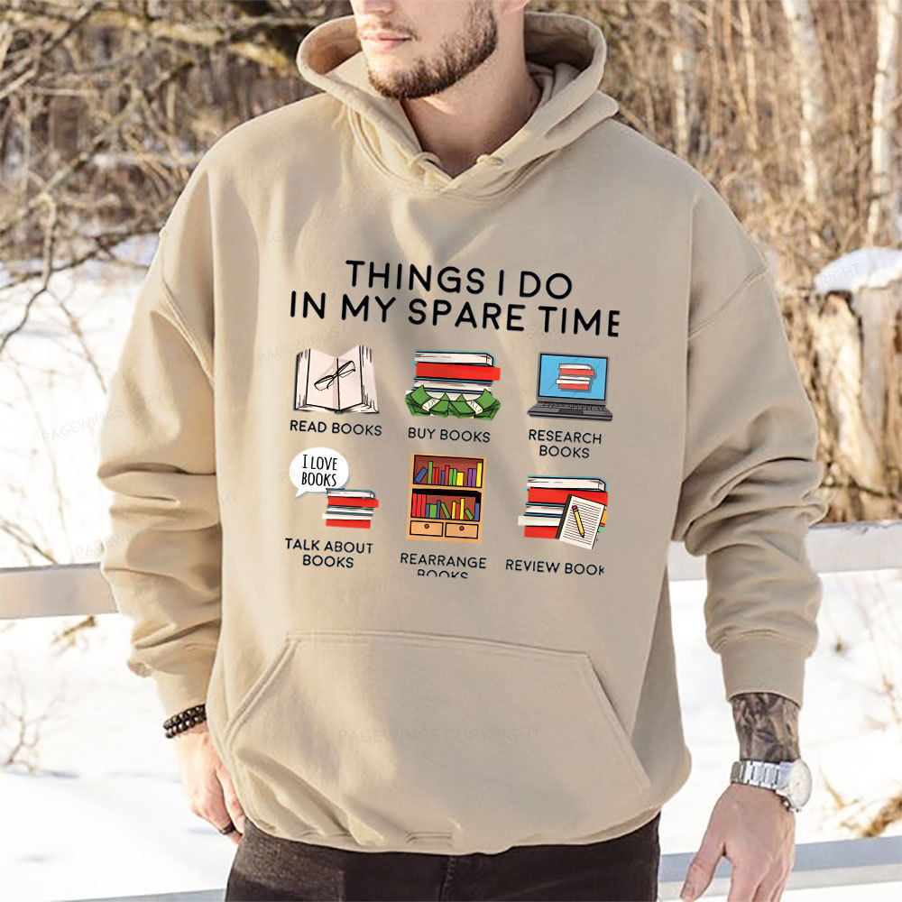 Pagewings Books Reading In My Spare Time Unisex Classic Hoodie