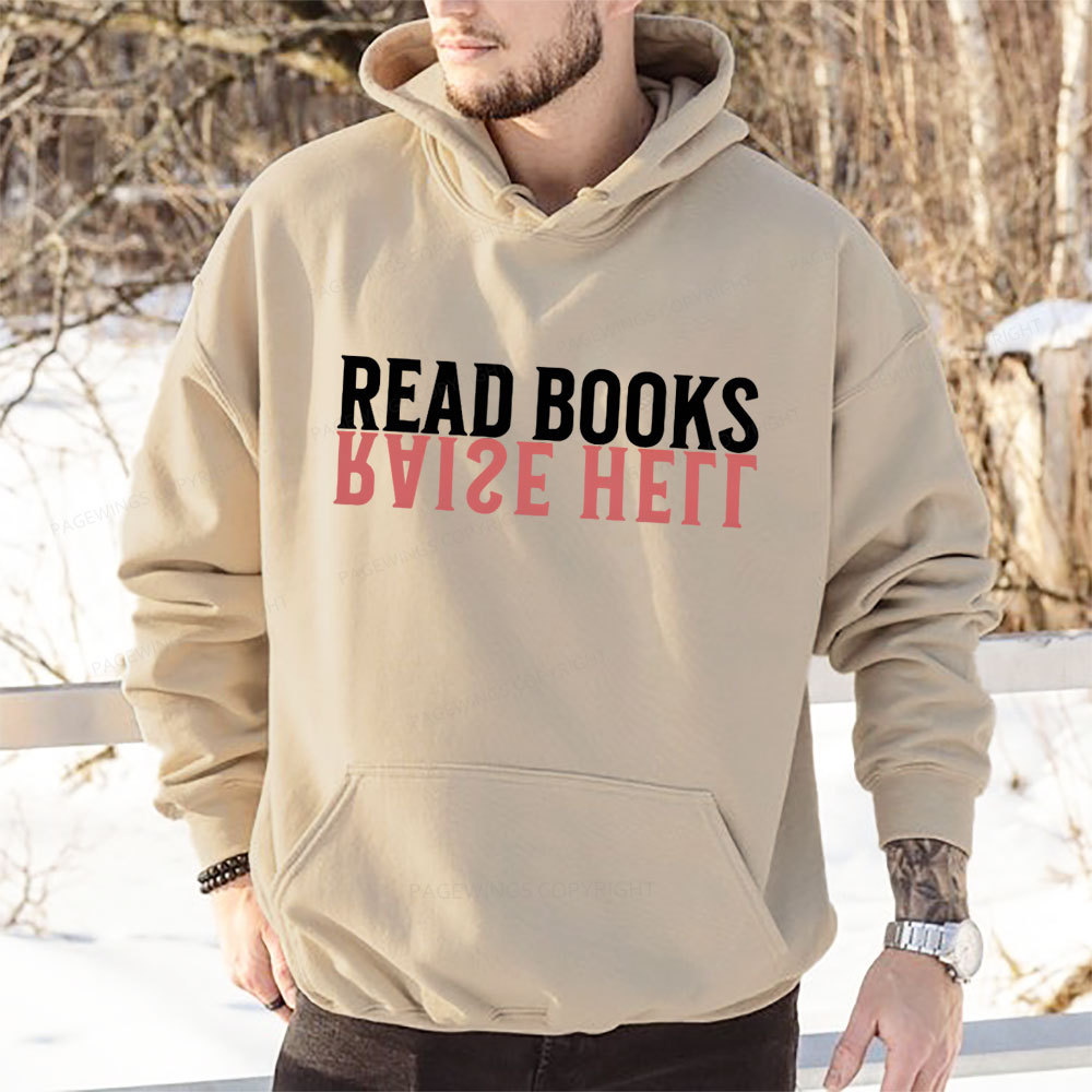Pagewings Raise Hell Read Books  Unisex Classic Hoodie