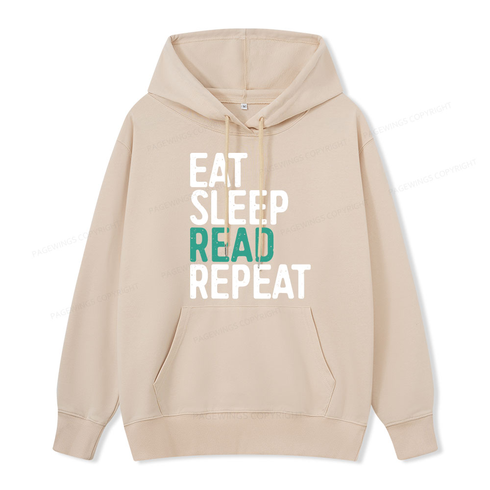 Pagewings Eat Sleep Read Repeat Unisex Classic Hoodie
