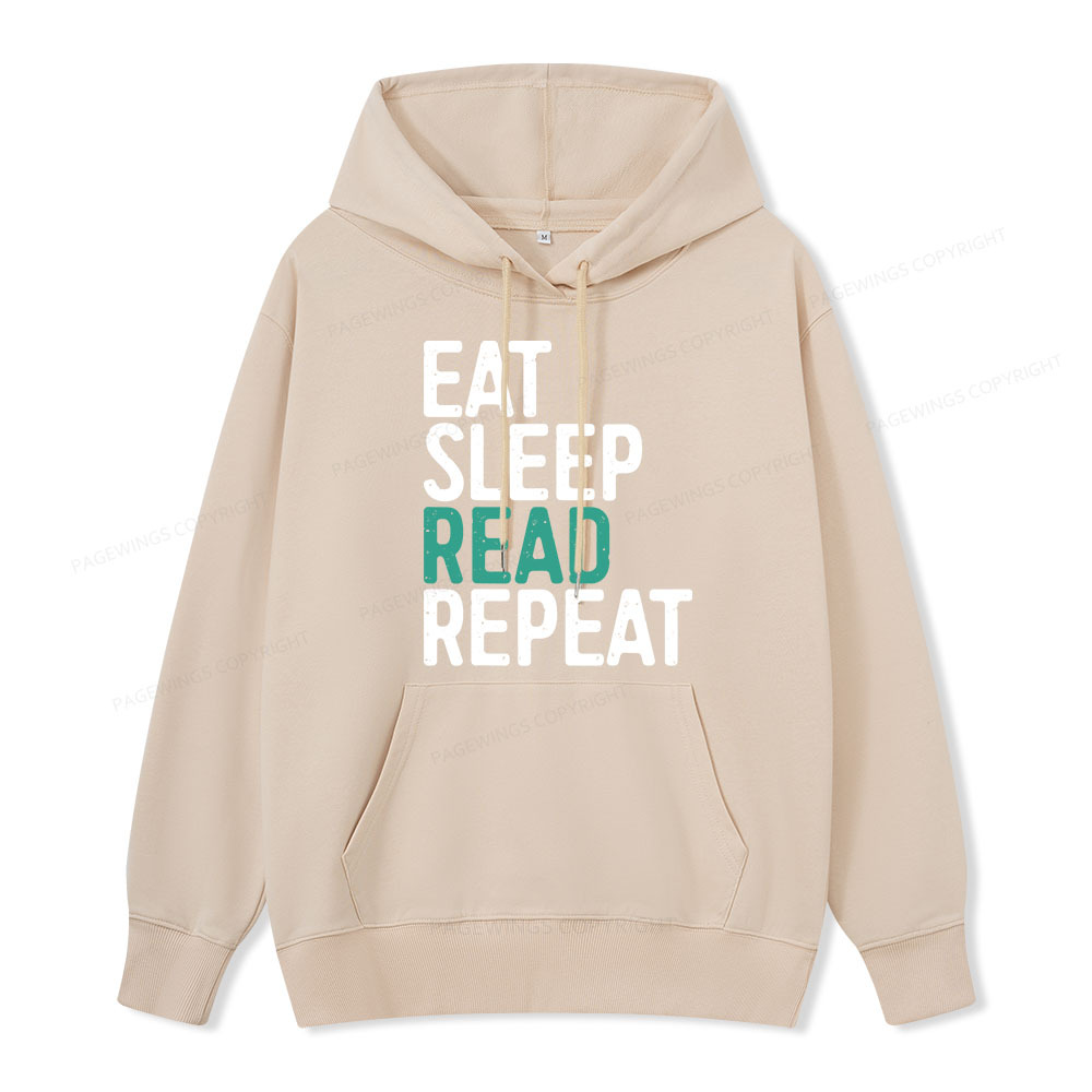 Pagewings Eat Sleep Read Repeat Unisex Classic Hoodie
