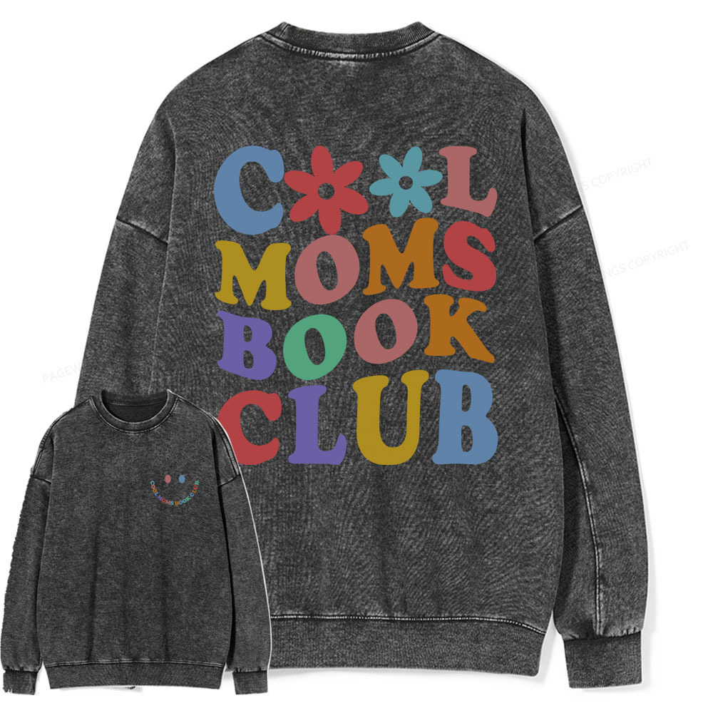 Pagewings Cool Aunts Books Clubs Unisex Washed Sweatshirt
