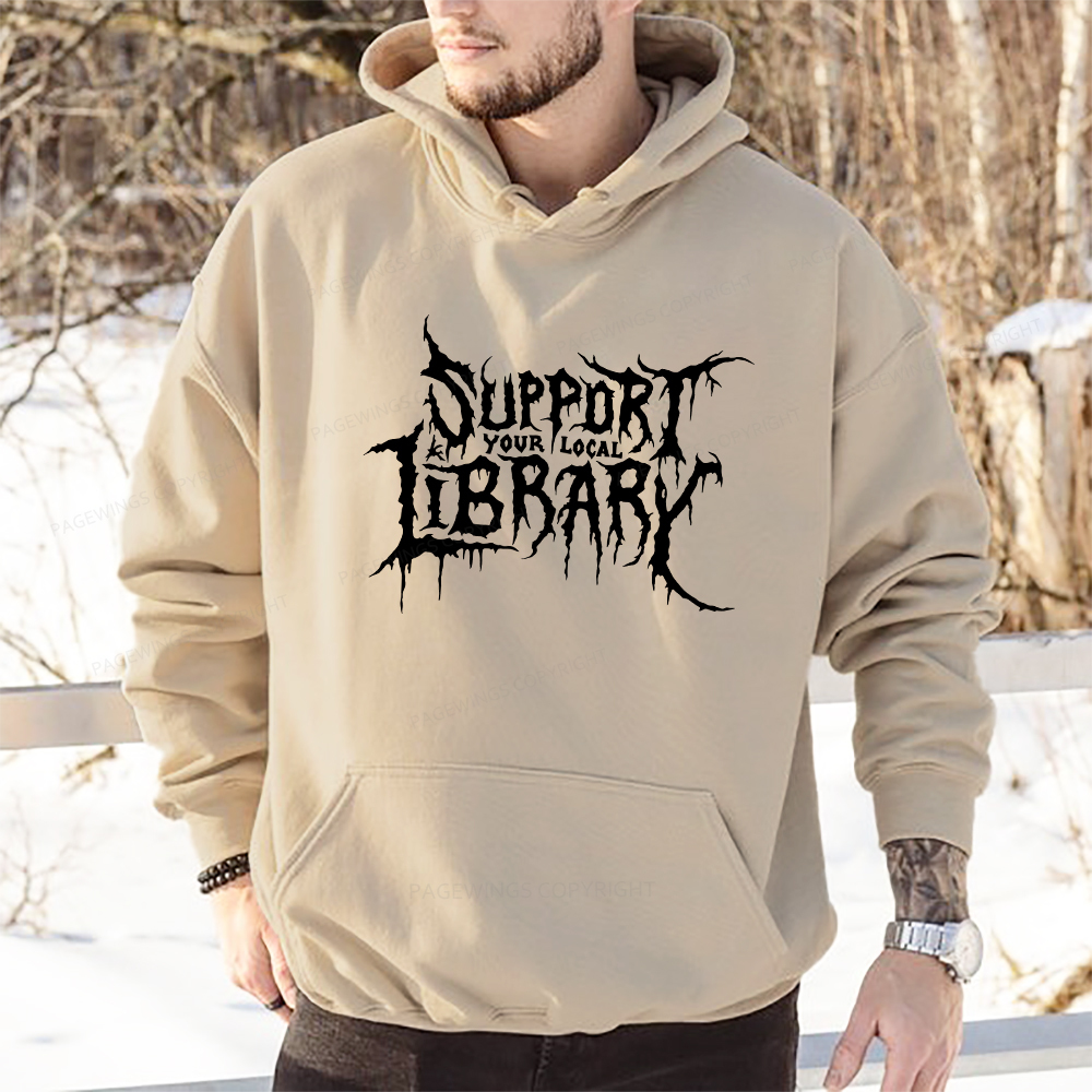 Pagewings Support Your Local Library Unisex Classic Hoodie