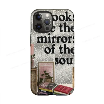 Pagewings Books Are The Mirrors Of The Soul Phone Case