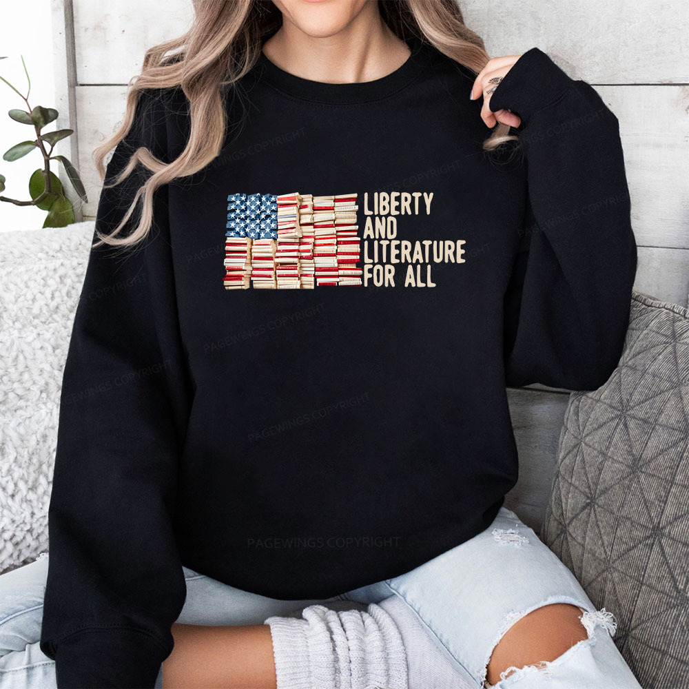 Pagewings Liberty And Literature For All Unisex Classic Sweatshirt