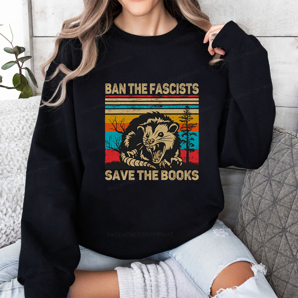 Pagewings Ban The Fascists Save The Books Unisex Classic Sweatshirt