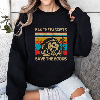Pagewings Ban The Fascists Save The Books Unisex Classic Sweatshirt
