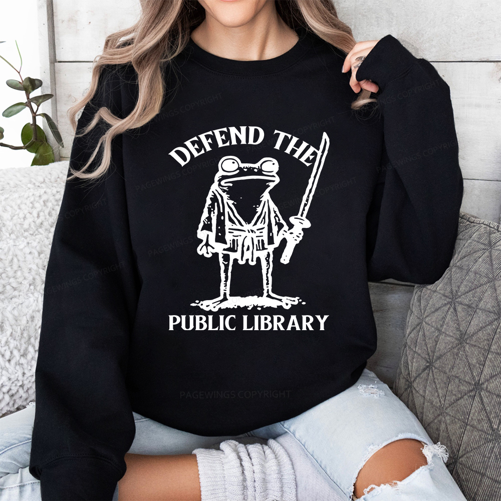 Pagewings Defend Your Public Library Unisex Classic Sweatshirt